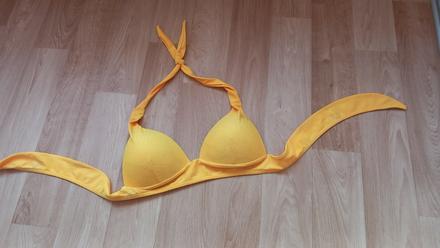 Žlutá plavková push-up podprsenka - cca 85b, l