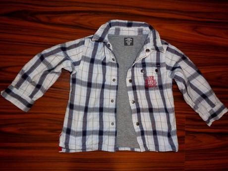 Luxusní káro košile podšitá bavlnou, h&m,92