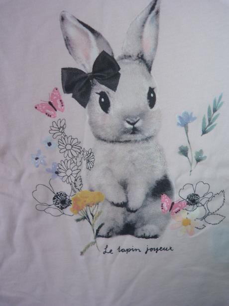 Bavlněné tričko zajíček vel.92, h&m,92