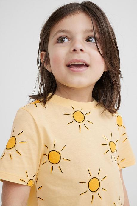 3-pack dětská trička h&m sada sluníčka / duhy, h&m,110 / 116