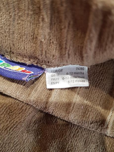 Kalhoty na mimi 6-12měsíců, lupilu,74