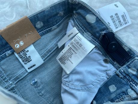Džínové kraťasy hm 7-8 let, h&m,128
