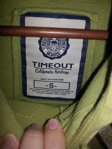 Zelená mikina time out, timeout,s