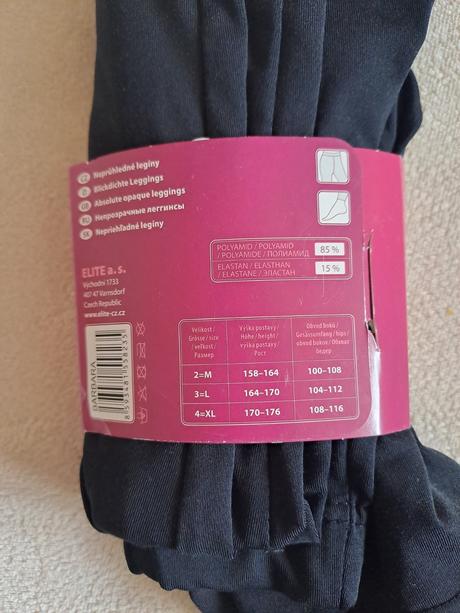 Černé legíny elite, xl, xl