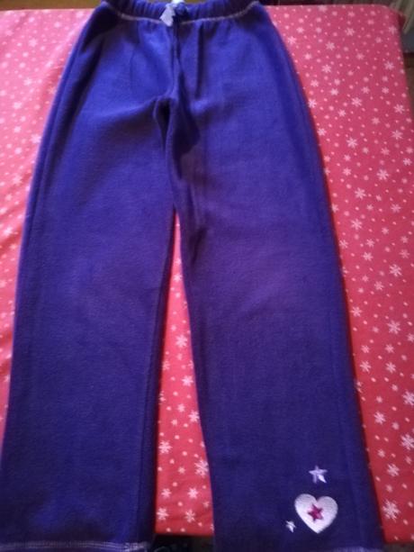 Kalhoty teplé dívčí fleesové., 140