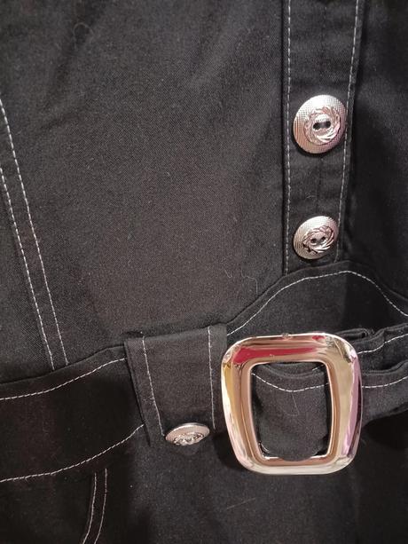 Černé šaty s páskem 158/164, xxs/xs, 164