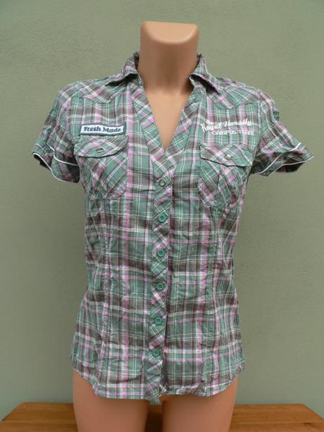 Károvaná košile halenka top fresh made - vel.m, m