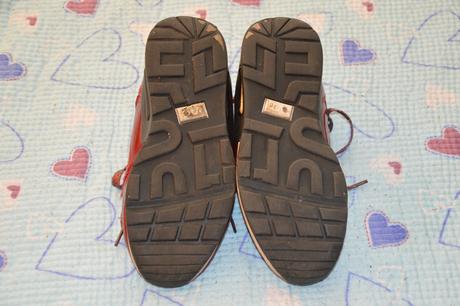 34 35 36 červené boty na tkaničky, 34