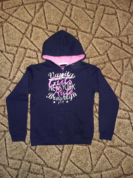 Tmavě modrá tepláková mikina, 146