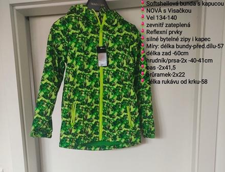Softshellová bunda-jaro/podzim,vel.134-140, crivit,134
