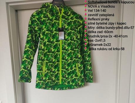 Softshellová bunda-jaro/podzim,vel.134-140, crivit,134