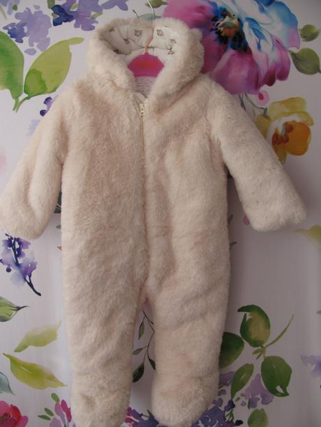 Teplá kojenecká zimní kombinéza s kapucí, f&f,80
