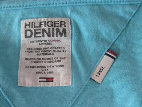 Bavlněné modré tričko s nápisem th, tommy hilfiger,m