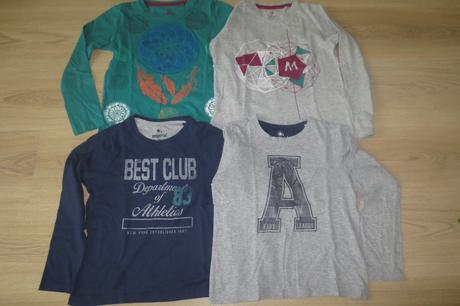 4x triko/tričko dlouhý rukáv 122/128, 122