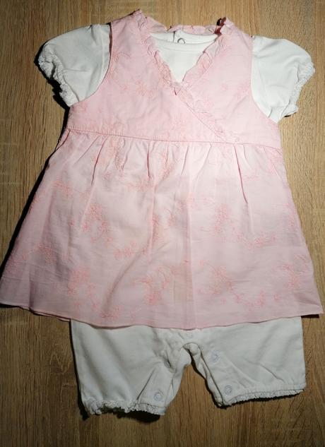 Bavlněný letní komplet šatičky a body, 68