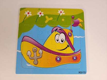 Dřevěné puzzle s lodí, 