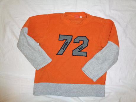 Super oranžovošedá flízová mikina s číslem, smile,110