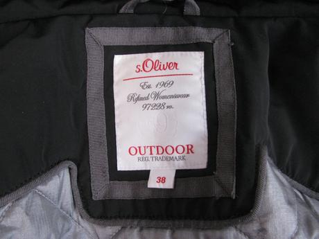 Černá zimní outdoorová prošívaná bunda s.oliver, s.oliver,38