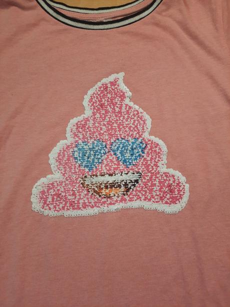 Tričko růžové měnící hovínko, 146