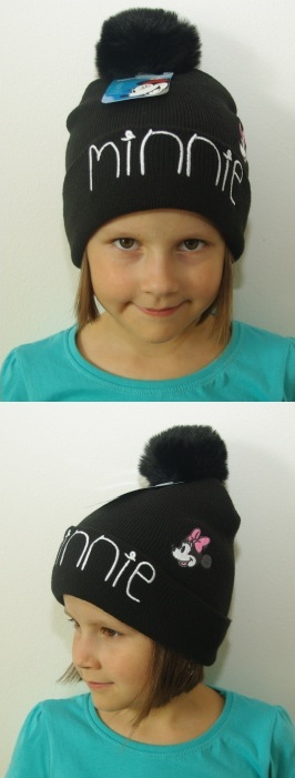 Zimní čepice minnie, disney,116 - 146