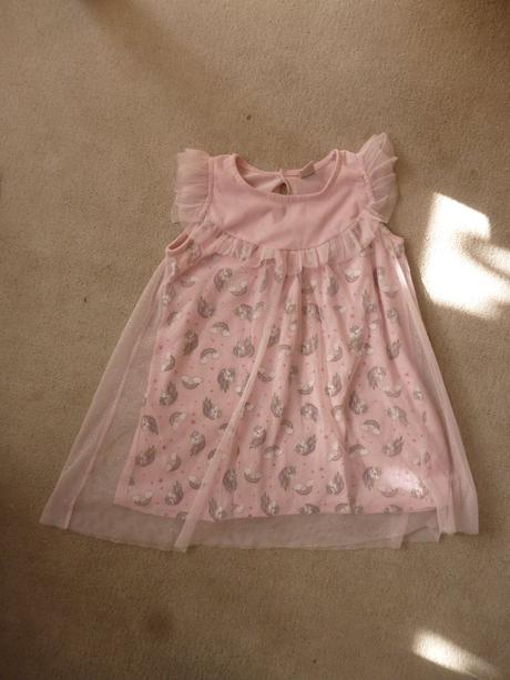 Šaty s jednorožci s krátkým rukávem, vel. 116, kiki&koko,116