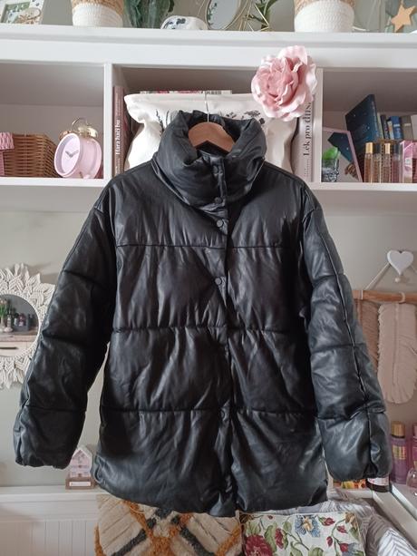 Zimní koženková bunda bershka s/m, bershka,s