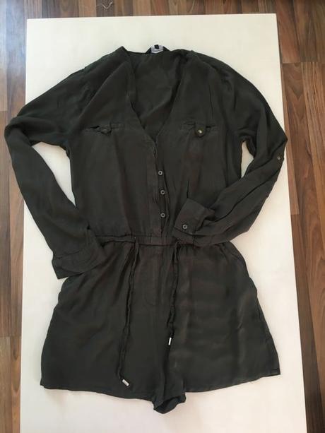 Khaki kraťáskový overal, vel s/m, new look, new look,s