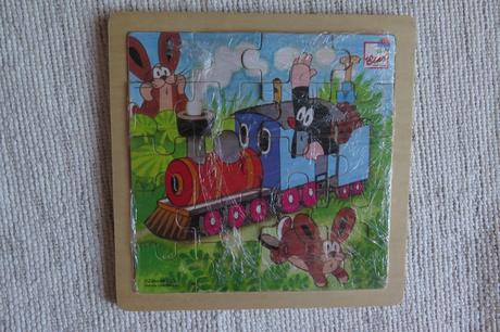 Dřevěné puzzle krtek,