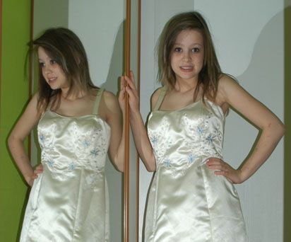 Společenské plesové dlouhé vyšívané šaty, 40