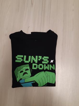 Černé tričko minecraft vel. 9-10 let, marks & spencer,134