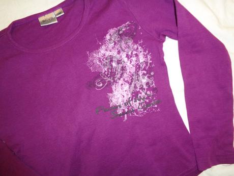 Fialové tričko s aplikací, alive,128