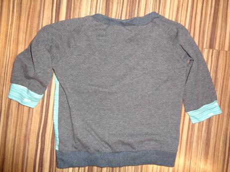 Krásná zelenošedá mikina 74/80, 74