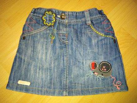 Riflová sukýnka 3-4 roky, next,110