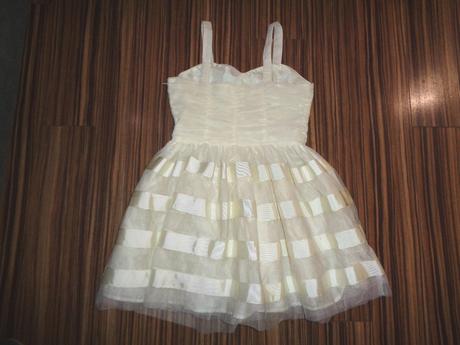 Luxusní slavnostní šaty - slonová kost, h&m,146