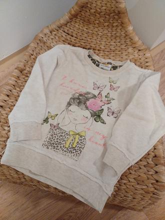 Krémová mikina s holkou, reserved,116