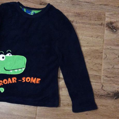 Teplá huňatá mikina s dinem, primark,122