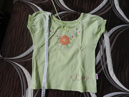 Tričko krátký rukáv kytky, 116