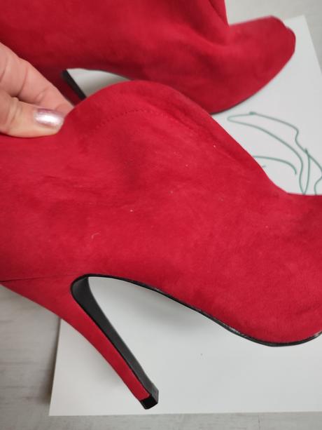 Červené boty na podpatku, jenny fairy , velikost 3, 38
