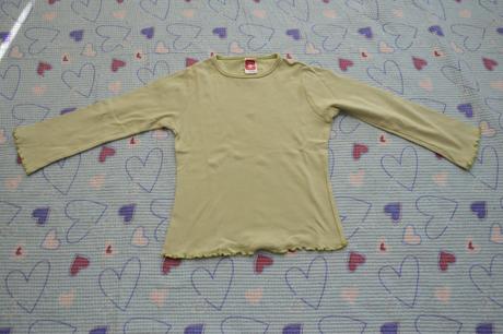 Zelenkavé bavlněné tričko, dl. rukáv, c&a,116