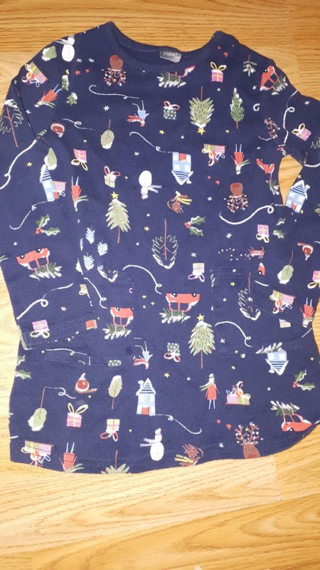 Teplakové vánoční šaty 98 next, 98