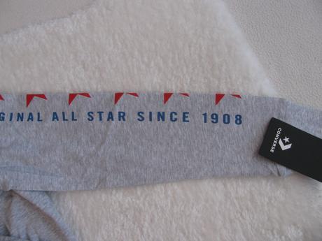 Šedé bavlněné tričko s logem - converse, converse,158