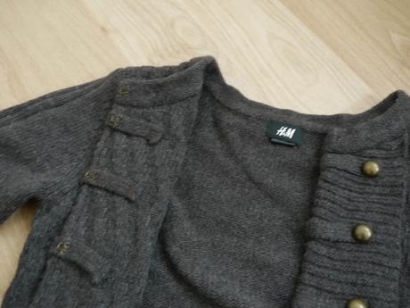 Svetrik kratky hnedy h&m vel.xs, h&m,xs