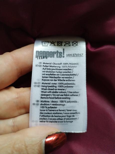 Dívčí zimní bunda vel 164 věk 13 - 15 let, pepperts,164