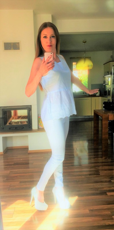 Jemný proužek, nový top, vel l, janina, l