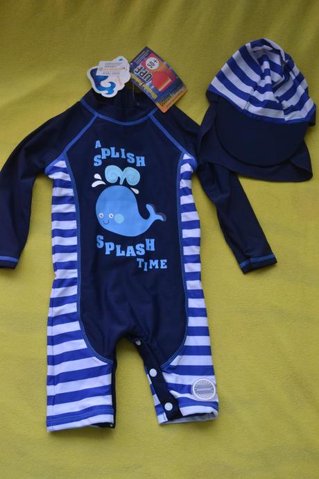 Overal na plavání s kšiltovkou, na 12-18měs., 80 / 86