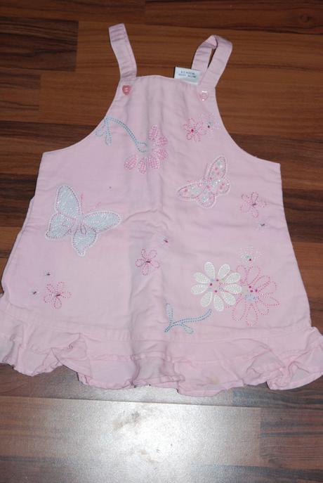 Laclové růžové šaty s motýlky, next,80