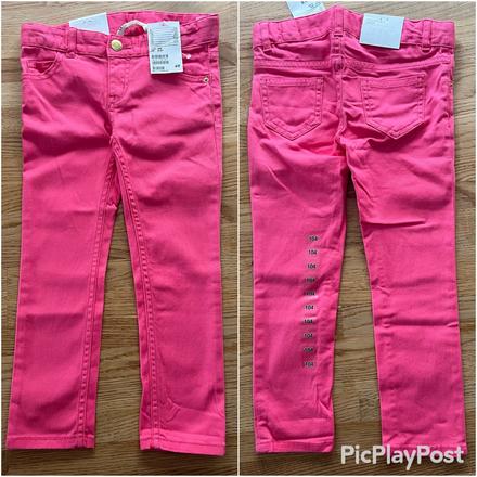 Džíny & kalhoty h&m růžové - vel. 104, h&m,104
