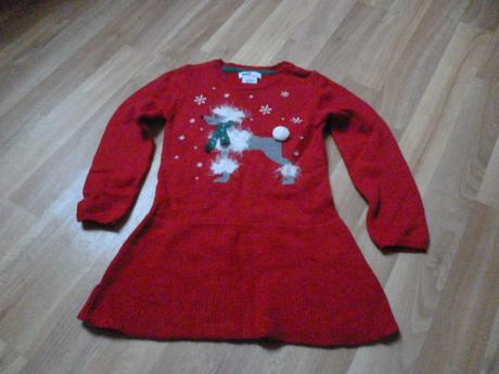 Vánoční třpytivé šaty vel.5-6, 116