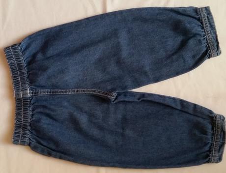Dětské lehčí rifličky, džíny, zn.disney, vel.86, george,86