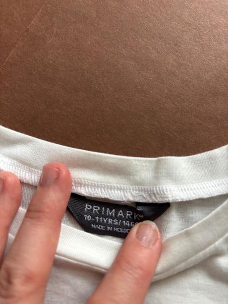 Triko crop top smetanové- v.10/11 let, primark,146